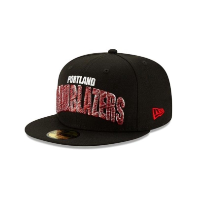 Portland Trail Blazers Gorra | New Era NBA Raised Threads 59fifty Fitted Cap Mexico - Negros